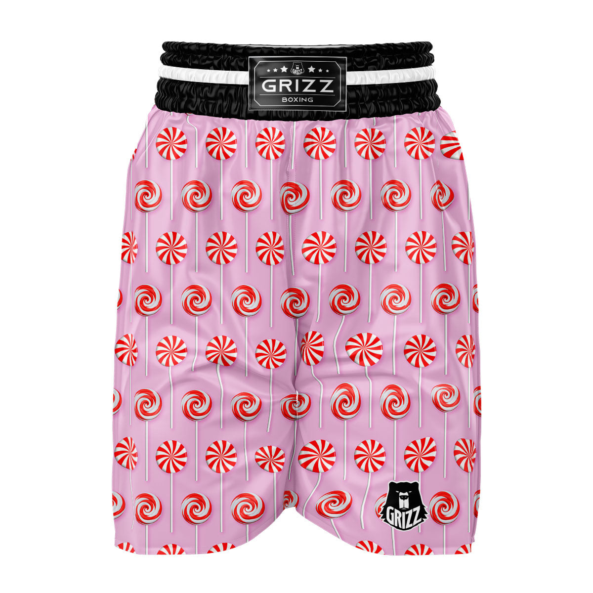 Lollipop Candy Red Print Pattern Boxing Shorts-grizzshop