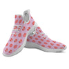 Lollipop Candy Red Print Pattern White Athletic Shoes-grizzshop