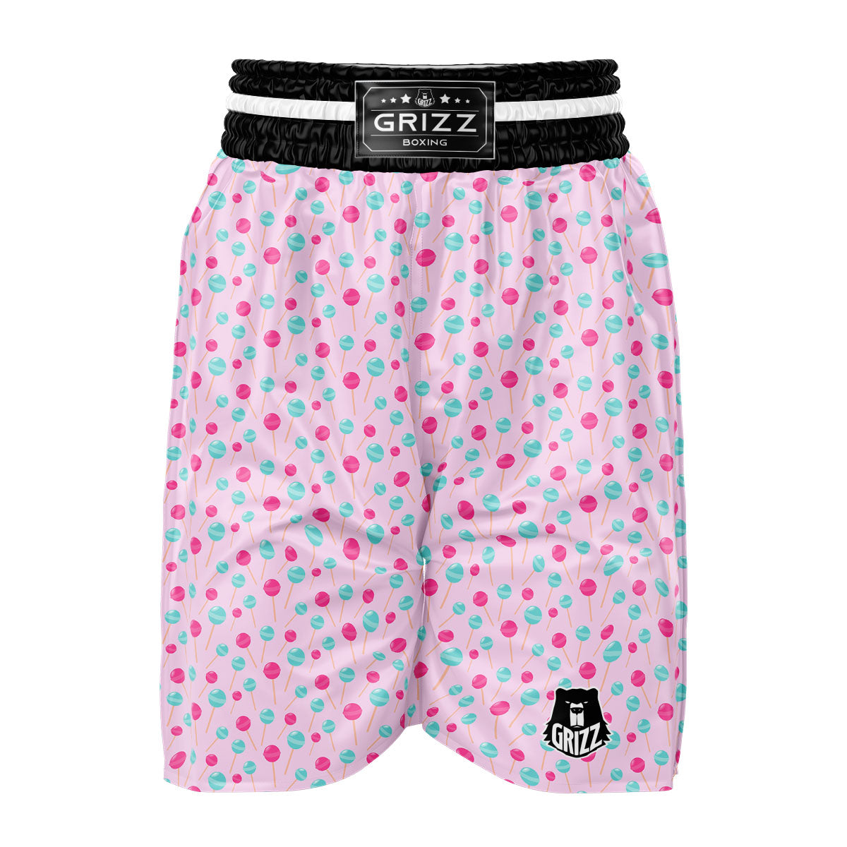 Lollipop Cartoon Print Pattern Boxing Shorts-grizzshop