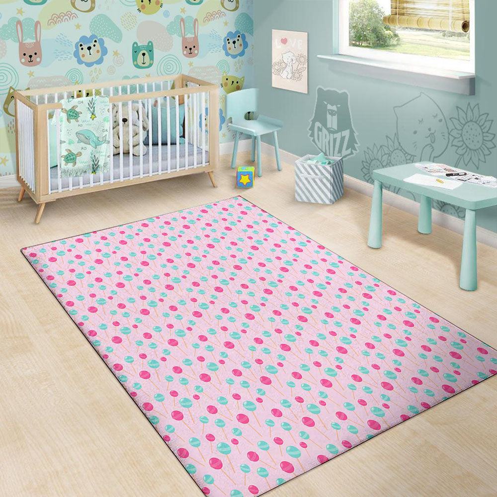 Lollipop Cartoon Print Pattern Floor Mat-grizzshop