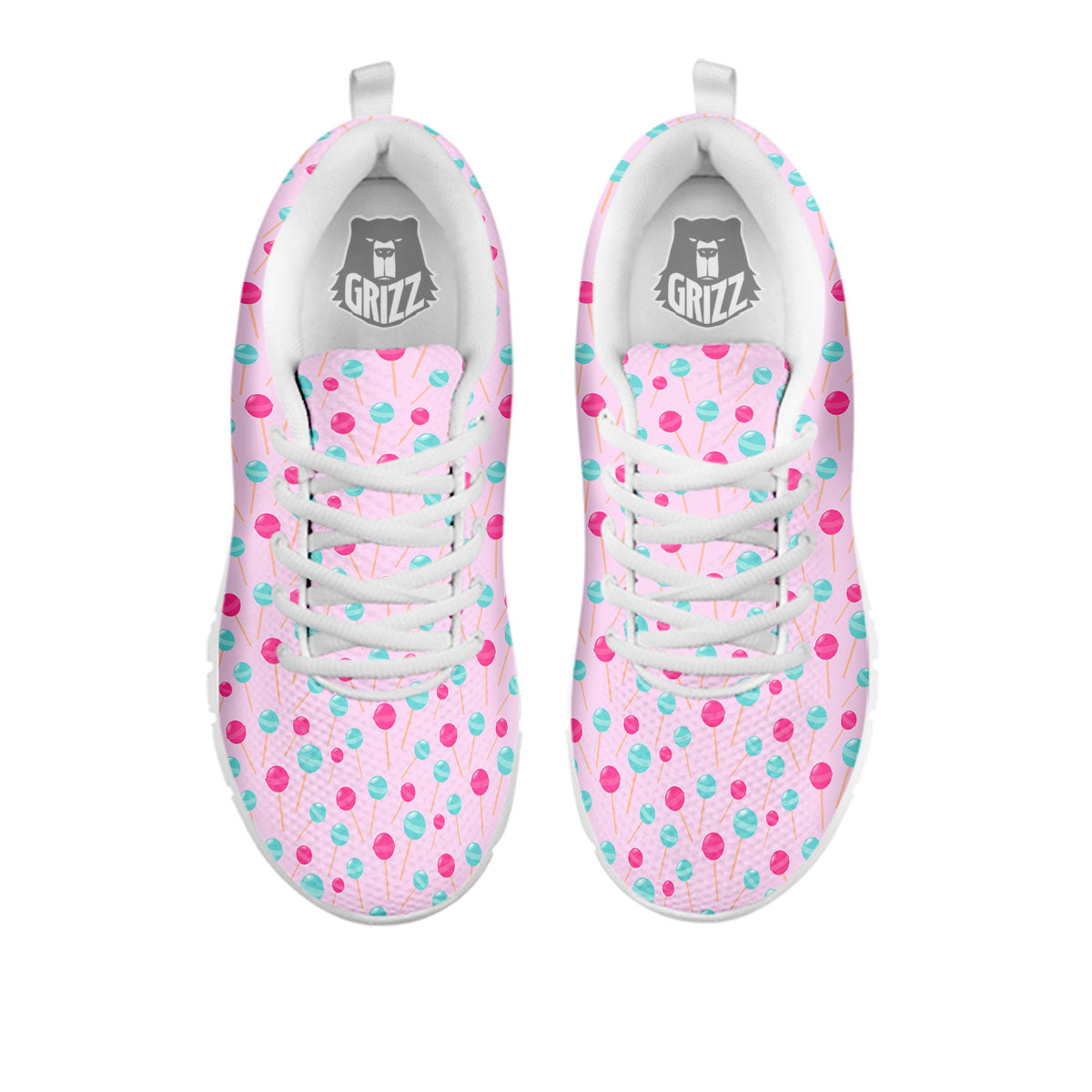 Lollipop Cartoon Print Pattern White Sneaker-grizzshop