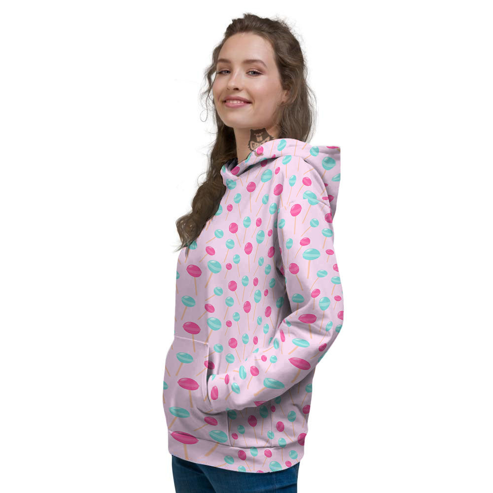 Lollipop Cartoon Print Pattern Women's Hoodie-grizzshop
