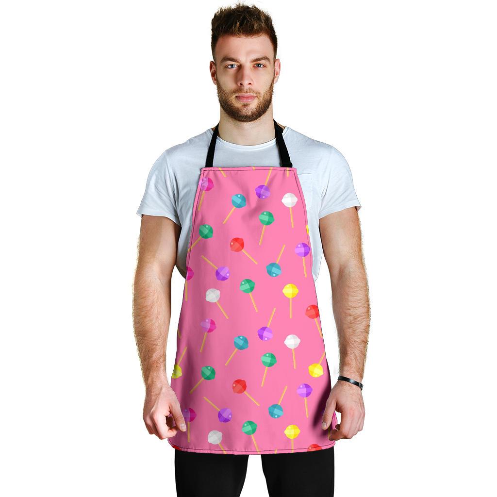 Lollipop Colorful Pattern Print Men's Apron-grizzshop