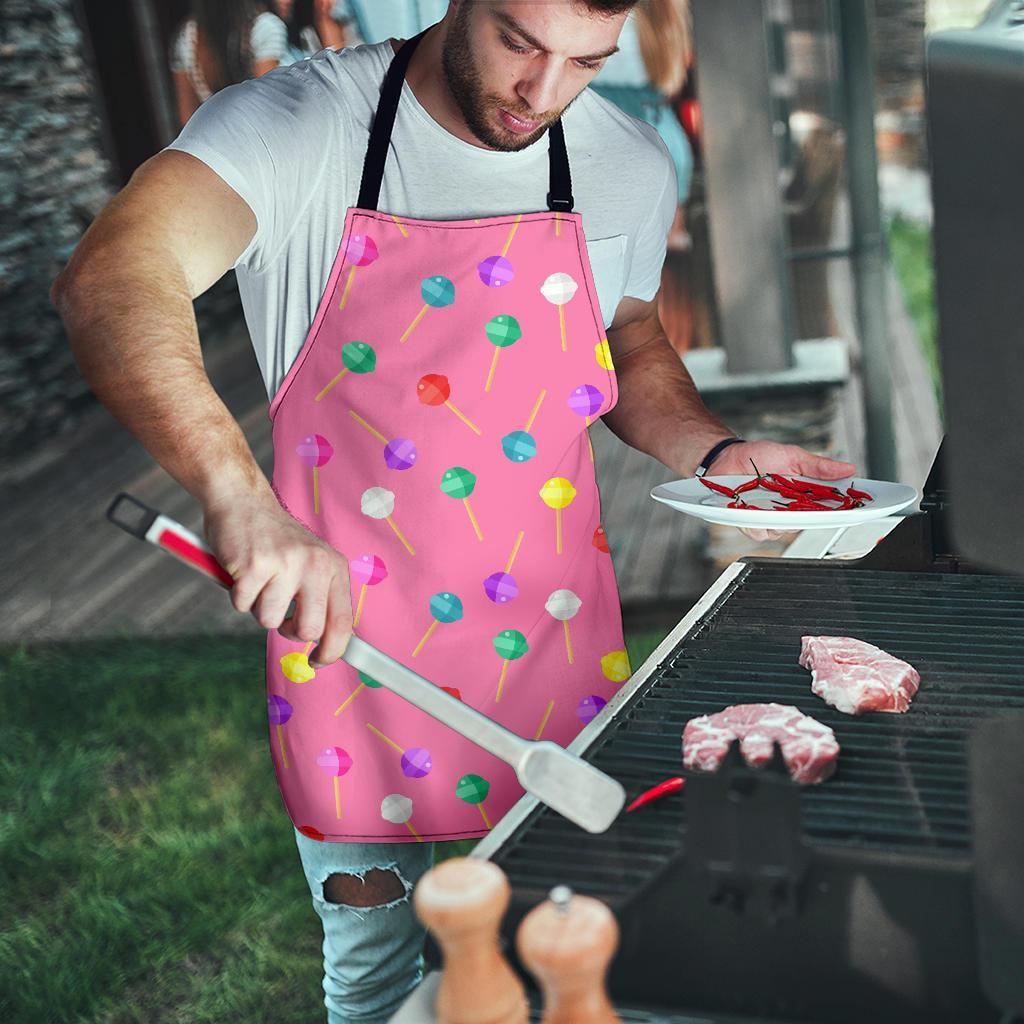 Lollipop Colorful Pattern Print Men's Apron-grizzshop