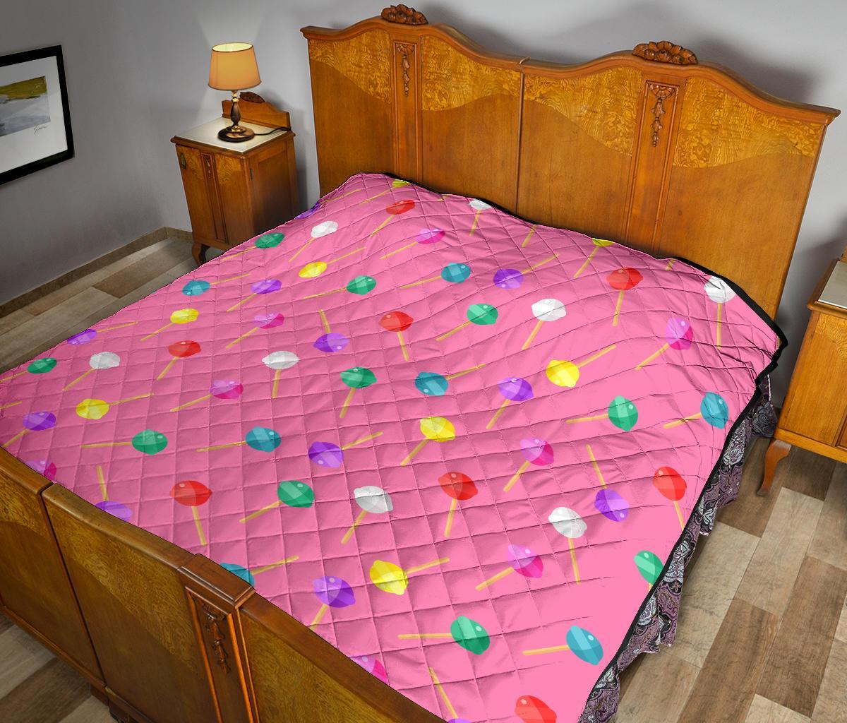 Lollipop Colorful Pattern Print Quilt-grizzshop