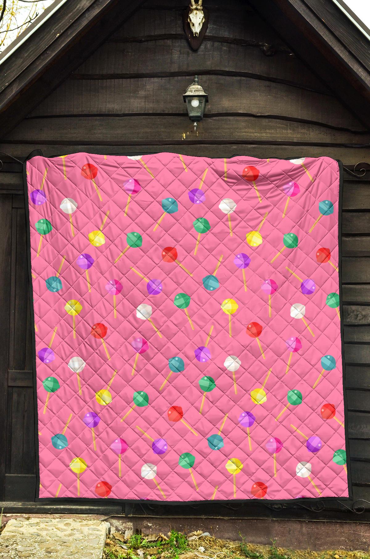 Lollipop Colorful Pattern Print Quilt-grizzshop