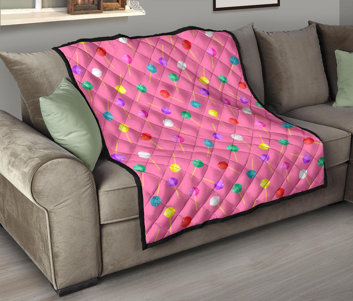 Lollipop Colorful Pattern Print Quilt-grizzshop