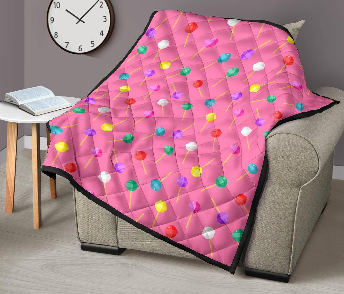 Lollipop Colorful Pattern Print Quilt-grizzshop
