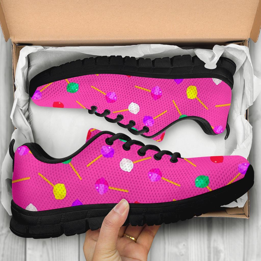Lollipop Colorful Pattern Print Sneaker Shoes For Men Women-grizzshop