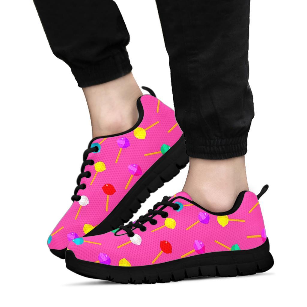Lollipop Colorful Pattern Print Sneaker Shoes For Men Women-grizzshop