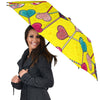 Lollipop Heart Pattern Print Automatic Foldable Umbrella-grizzshop