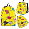 Lollipop Heart Pattern Print Backpack-grizzshop