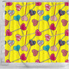 Lollipop Heart Pattern Print Bathroom Shower Curtain-grizzshop