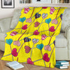 Lollipop Heart Pattern Print Blanket-grizzshop