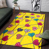 Lollipop Heart Pattern Print Floor Mat-grizzshop