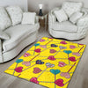 Lollipop Heart Pattern Print Floor Mat-grizzshop