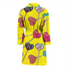 Lollipop Heart Pattern Print Men Long Robe-grizzshop