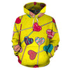 Lollipop Heart Pattern Print Men Women Pullover Hoodie-grizzshop