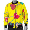 Lollipop Heart Pattern Print Men's Bomber Jacket-grizzshop