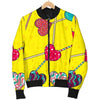 Lollipop Heart Pattern Print Men's Bomber Jacket-grizzshop