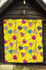 Lollipop Heart Pattern Print Quilt-grizzshop