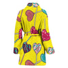 Lollipop Heart Pattern Print Women Long Robe-grizzshop