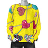 Lollipop Heart Pattern Print Women's Sweatshirt-grizzshop