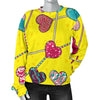 Lollipop Heart Pattern Print Women's Sweatshirt-grizzshop