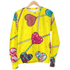 Lollipop Heart Pattern Print Women's Sweatshirt-grizzshop