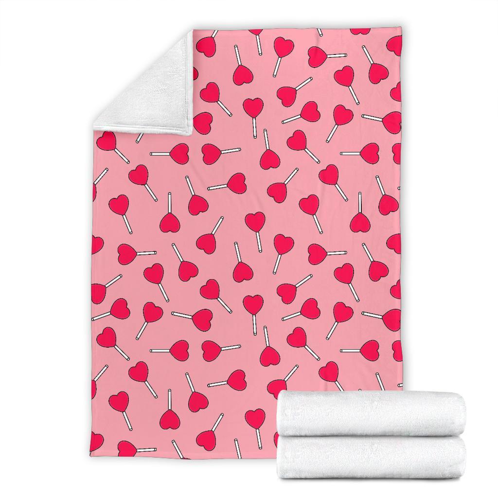 Lollipop Heart Print Pattern Blanket-grizzshop