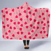 Lollipop Heart Print Pattern Hooded Blanket-grizzshop