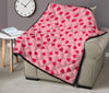 Lollipop Heart Print Pattern Quilt-grizzshop