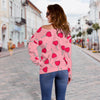 Load image into Gallery viewer, Lollipop Heart Print Pattern Women Off Shoulder Sweatshirt-grizzshop