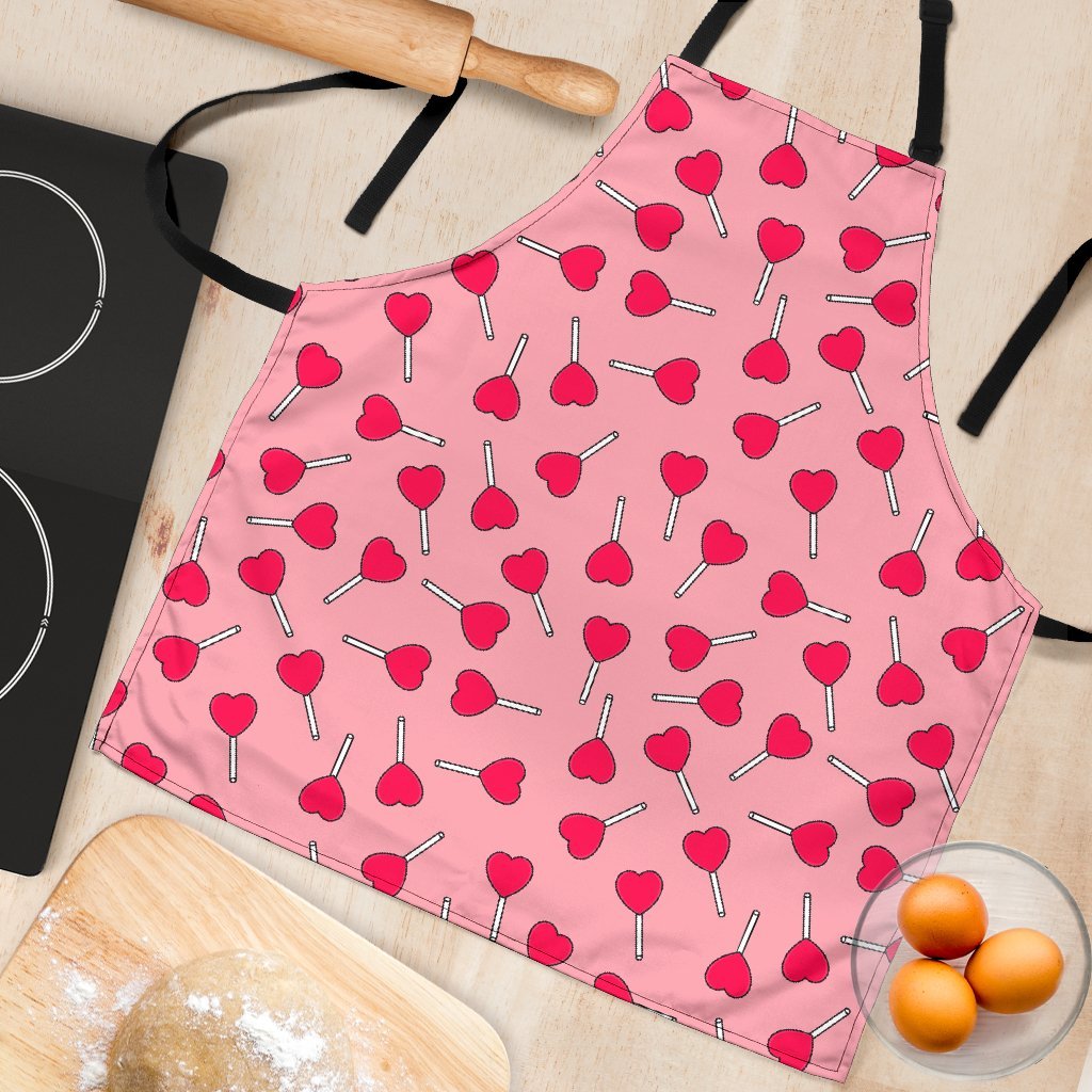 Lollipop Heart Print Pattern Women's Apron-grizzshop