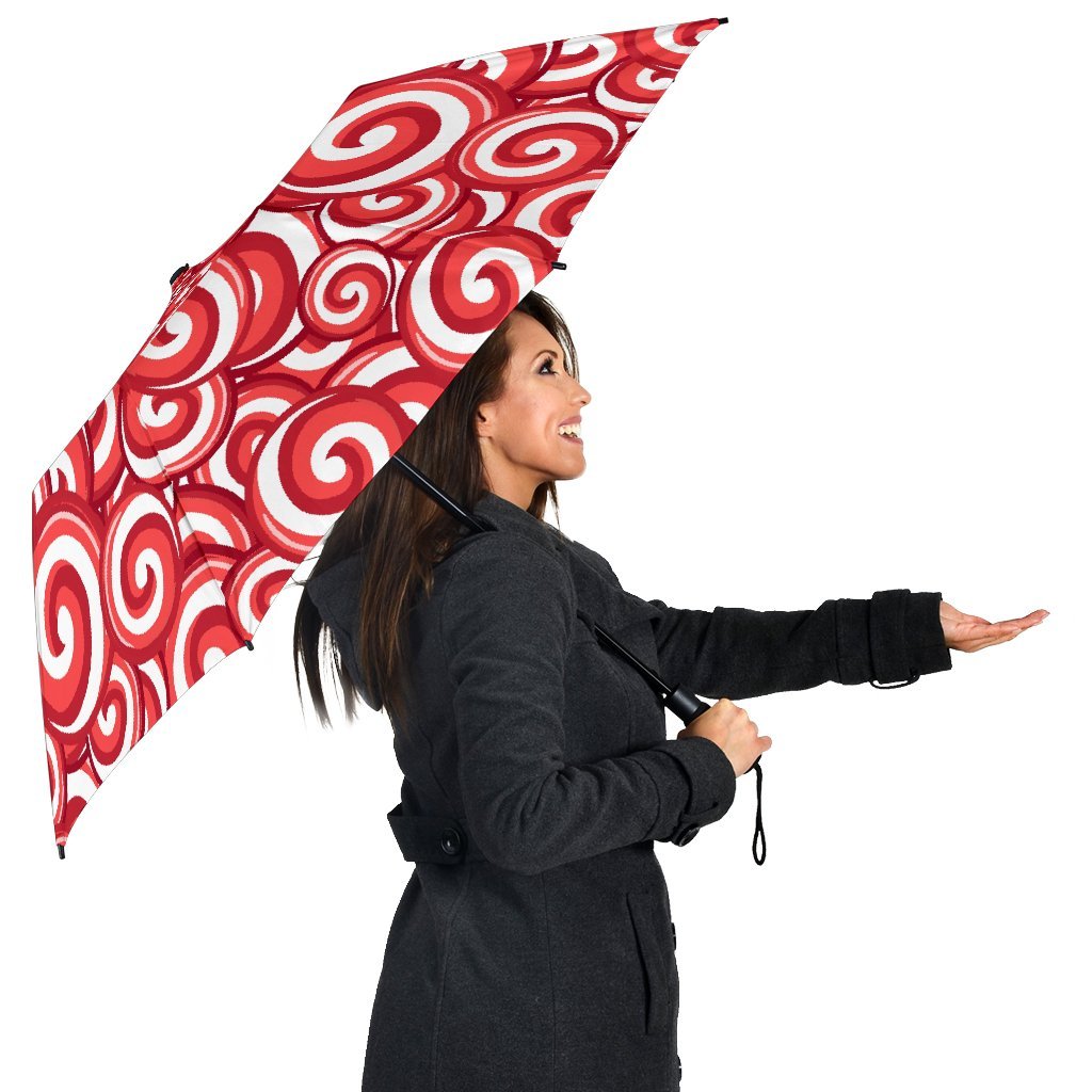 Lollipop Pattern Print Automatic Foldable Umbrella-grizzshop