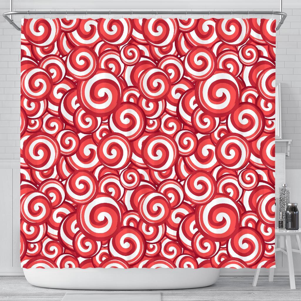 Lollipop Pattern Print Bathroom Shower Curtain-grizzshop