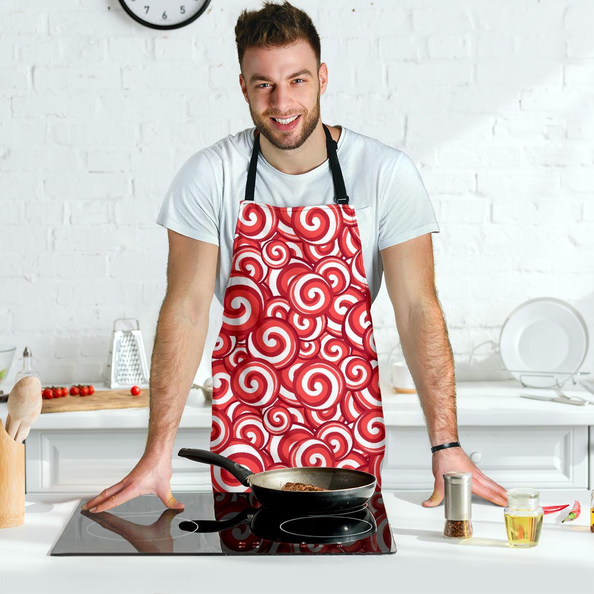 Lollipop Pattern Print Men's Apron-grizzshop