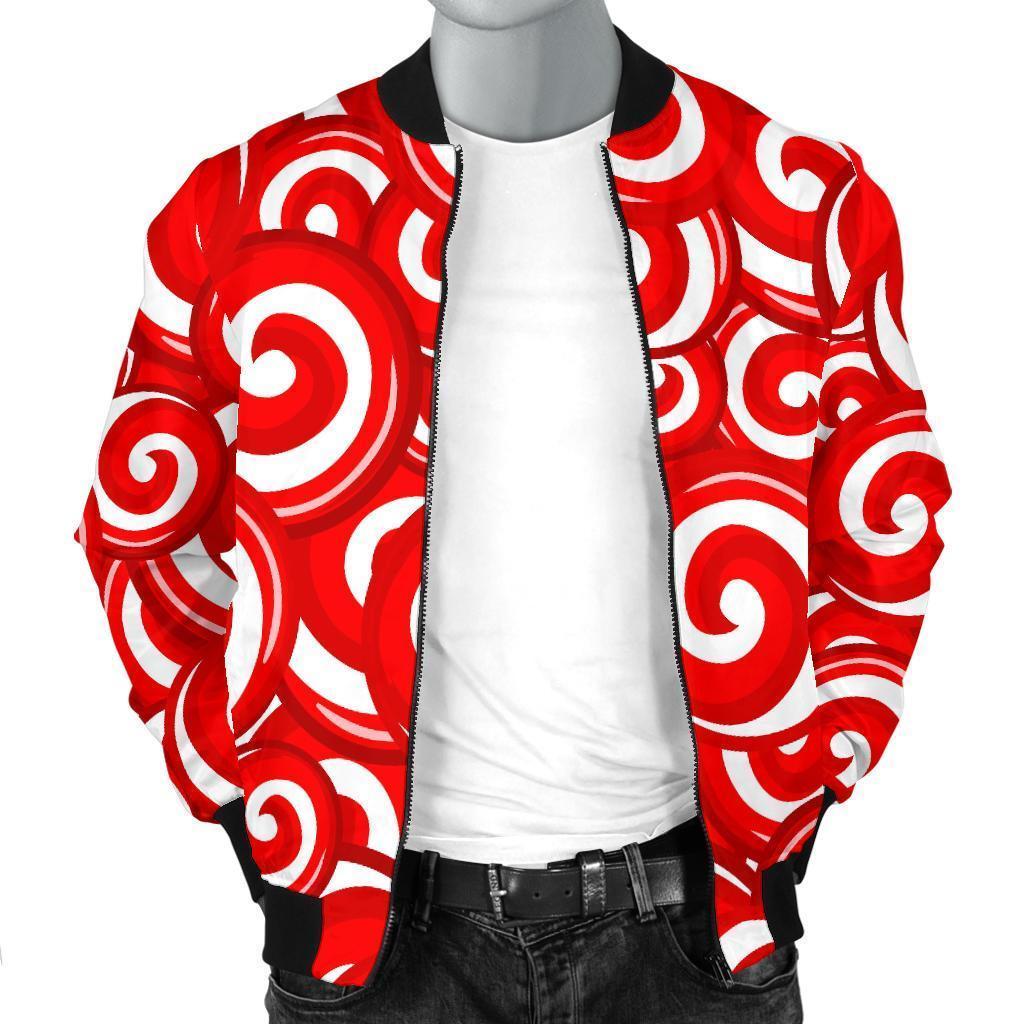 Lollipop Pattern Print Men's Bomber Jacket-grizzshop