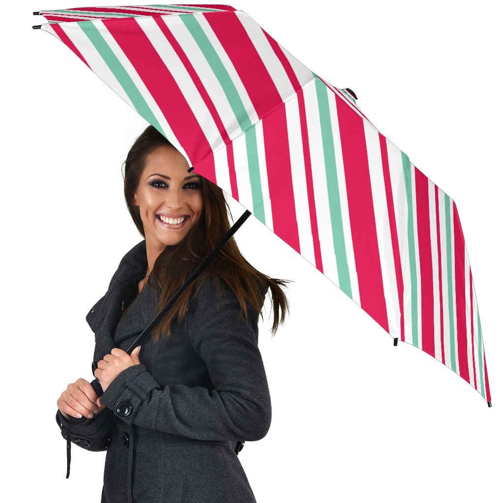 Lollipop Print Pattern Automatic Foldable Umbrella-grizzshop