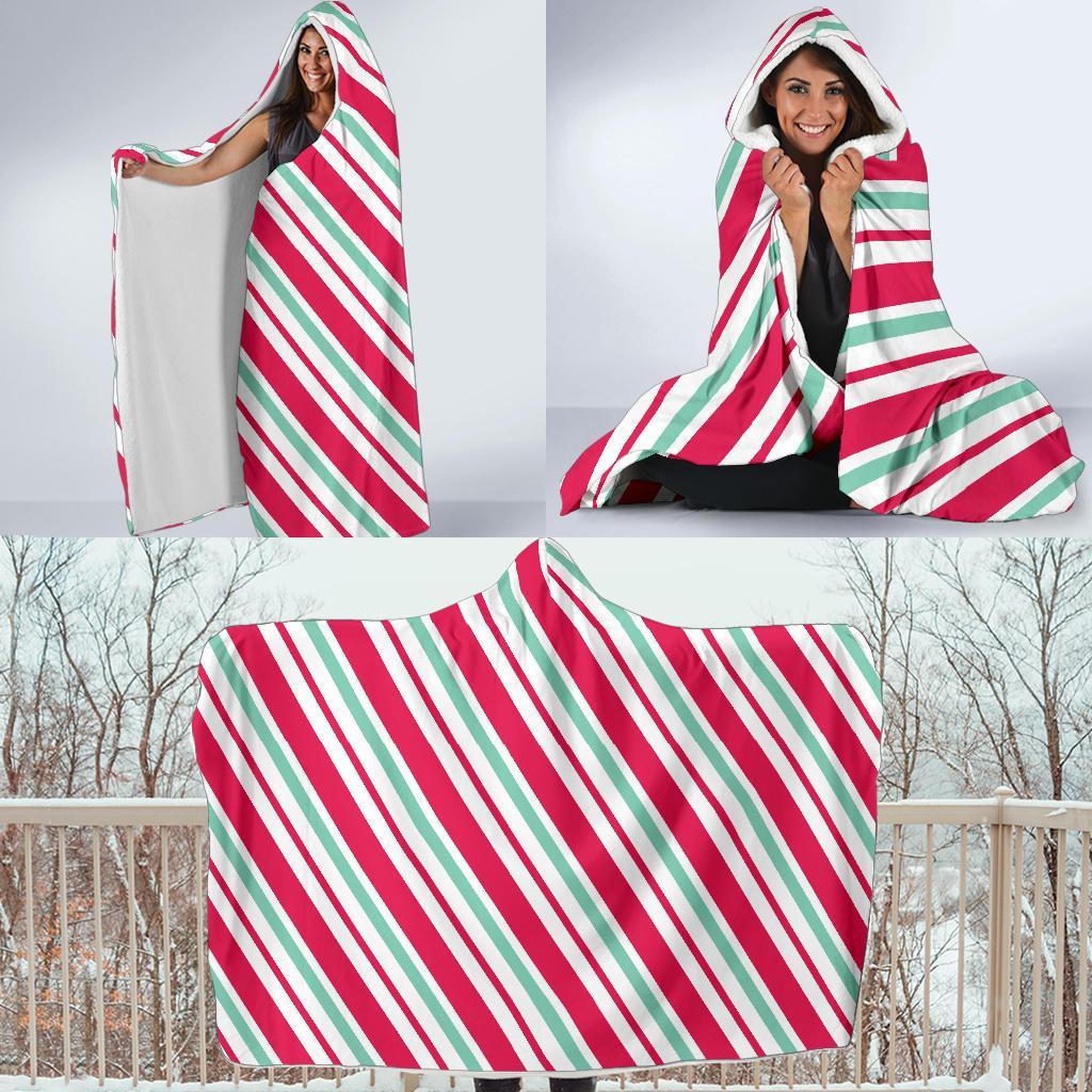 Lollipop Print Pattern Hooded Blanket-grizzshop