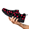 Lollipop Red Heart Print Pattern Black Sneaker-grizzshop