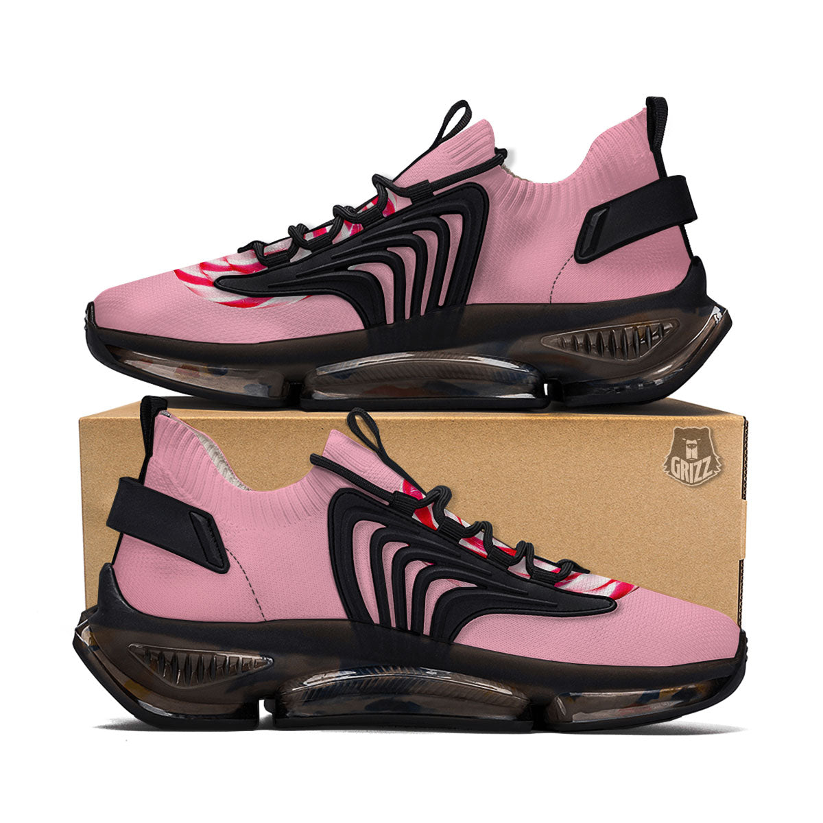 Lollipop Retro Print Black Gym Shoes-grizzshop