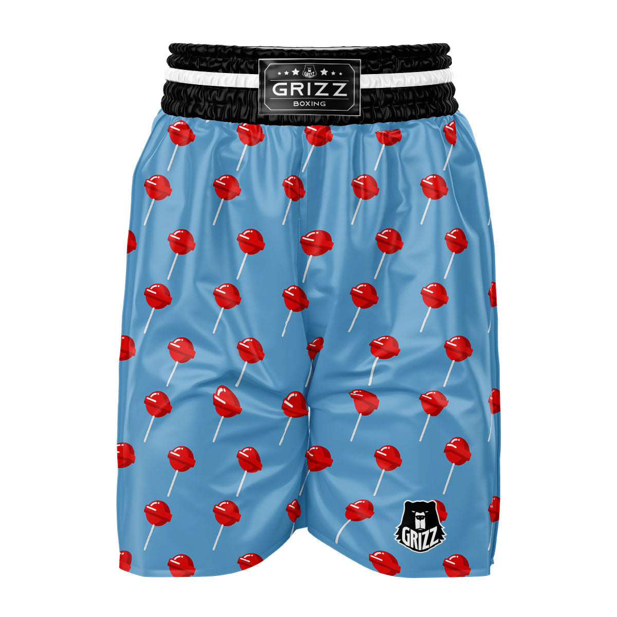Lollipop Retro Print Pattern Boxing Shorts-grizzshop