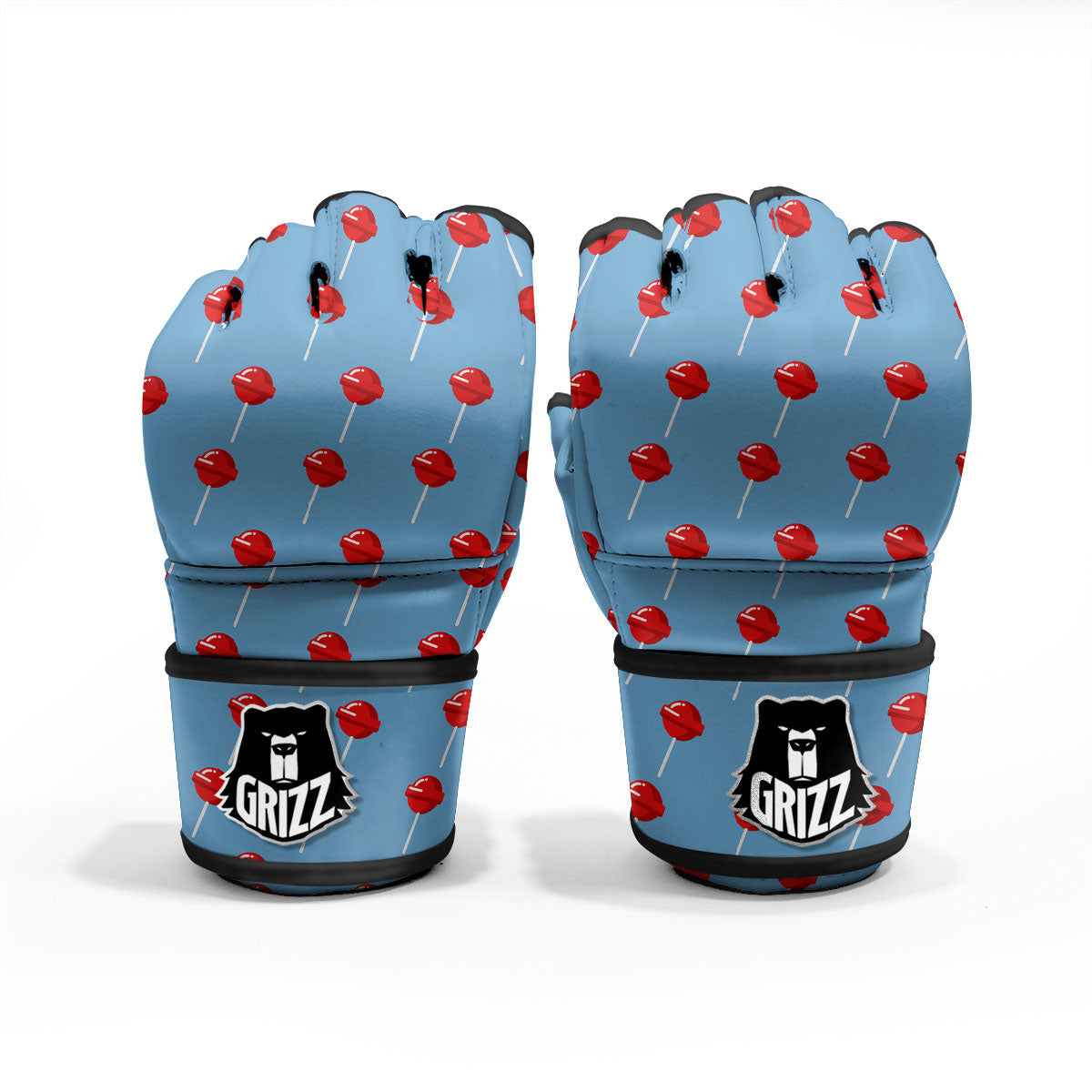 Lollipop Retro Print Pattern MMA Gloves-grizzshop