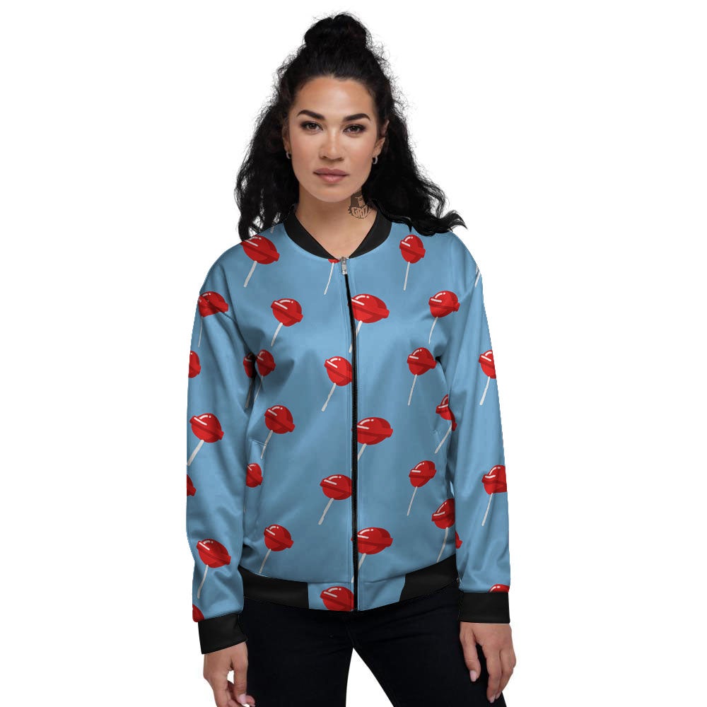 Lollipop Retro Print Pattern Women's Bomber Jacket-grizzshop