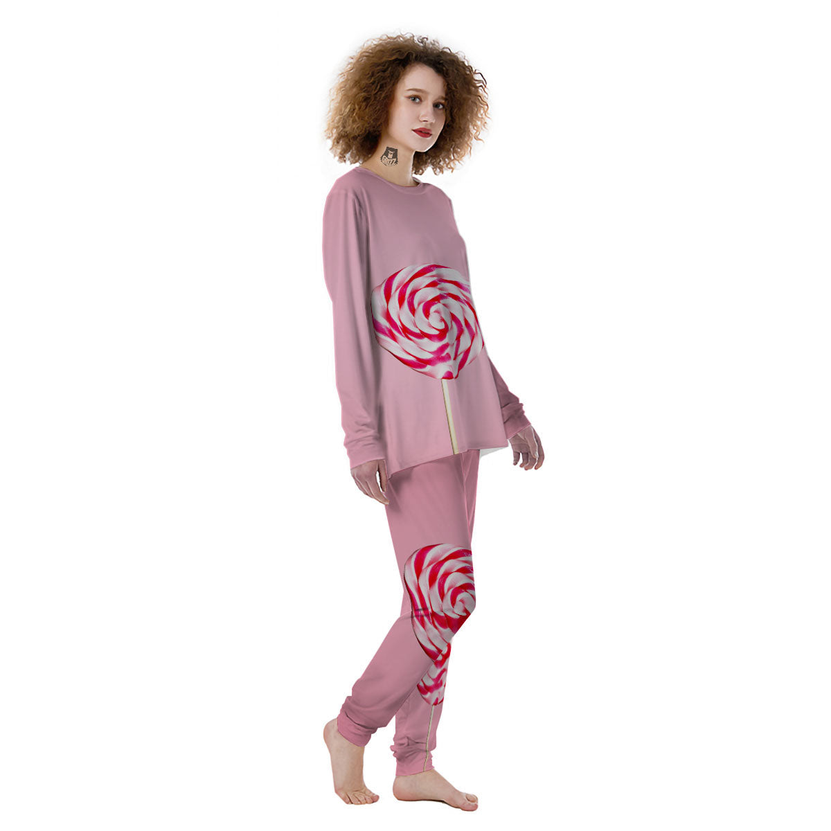 Lollipop Retro Print Women's Pajamas-grizzshop