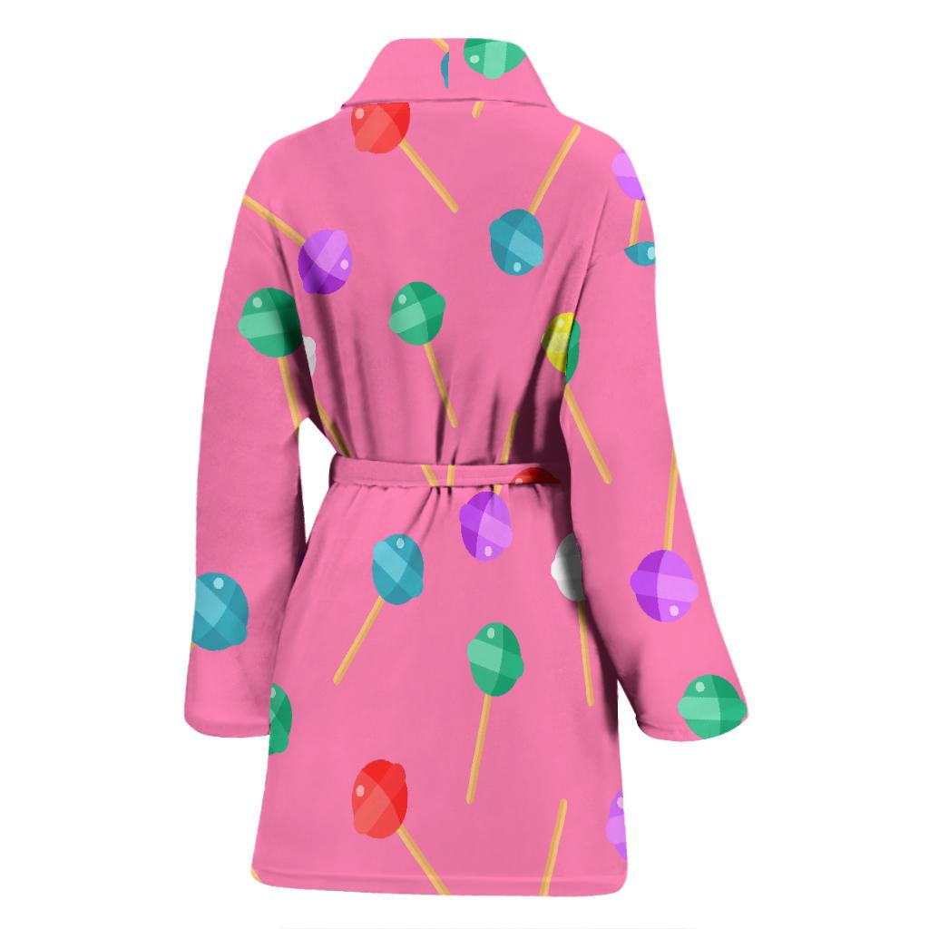 Lollipop Colorful Pattern Print Women Long Robe-grizzshop