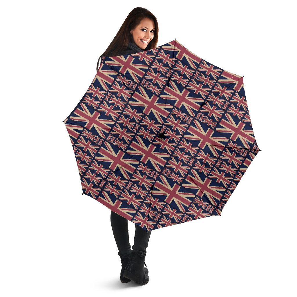 London British Flag Pattern Print Automatic Foldable Umbrella-grizzshop