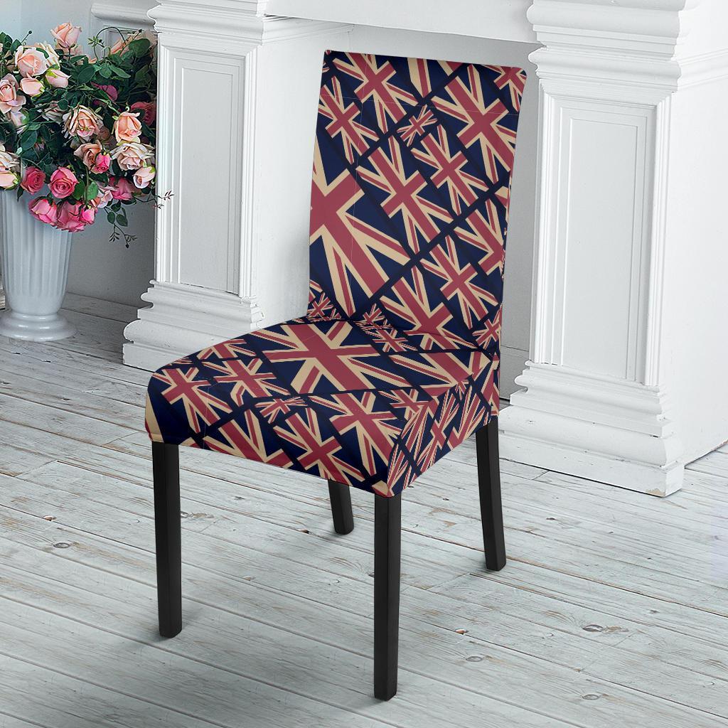 London British Flag Pattern Print Chair Cover-grizzshop