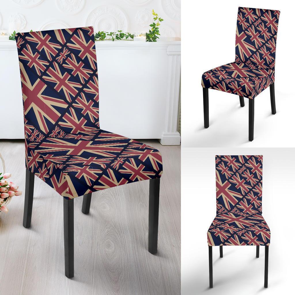 London British Flag Pattern Print Chair Cover-grizzshop